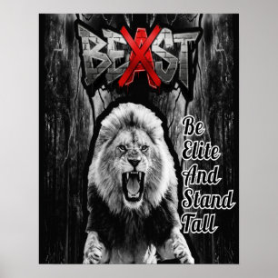 Impressão de Leão BEAST, Cartaz de Valor em Papel