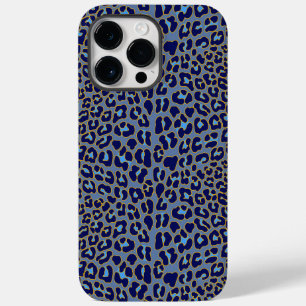 Impressão de leopardo azul