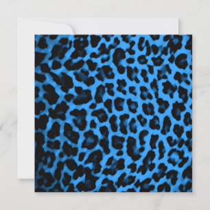 Impressão de Leopardo Azul Escuro