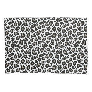 Impressão de Leopardo Branco e Preto