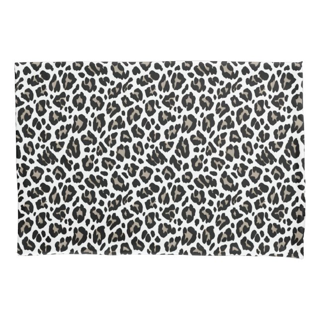 Impressão de Leopardo Branco e Preto (Frente)