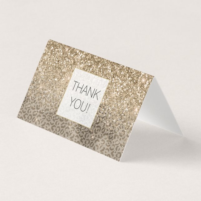 Impressão de leopardo marrom com brilho dourado (Frente)