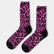 Impressão de Leopardo Negro e Rosa Funsa