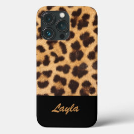 Impressão de Leopardo Pelo de Animal Nome Personal
