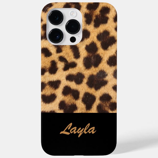 Impressão de Leopardo Pelo de Animal Personalizado (Verso)