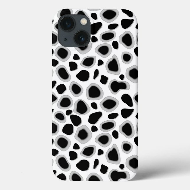 Impressão de leopardo - Preto e Branco (Verso)