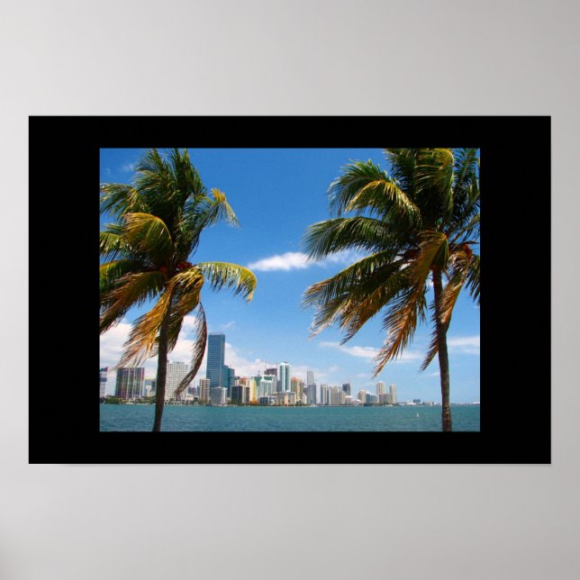 Impressão de linha do horizonte de Miami (Frente)