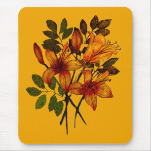 Impressão de Lírio Amarelo no Mousepad