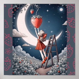 Impressão de Lua de Morango