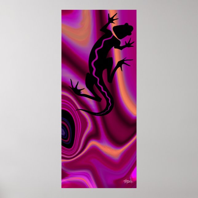Impressão de Malibu Salamander (violeta/magenta) (Frente)