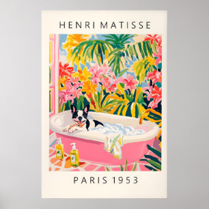 Impressão de Matisse do Bulldog Francês Banheiro D