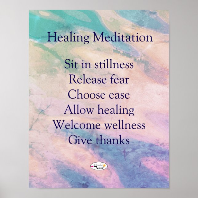 Impressão de Meditação de Cura (Frente)
