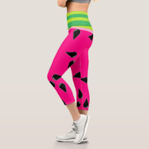 Impressão de Melancia Yoga Calça Pernas de Cintura