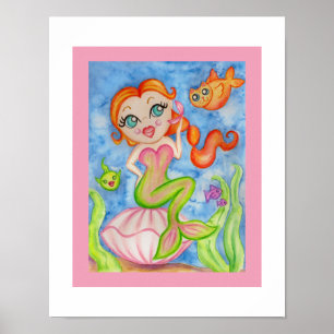 Impressão de Mermaid Wall Art