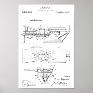 impressão de Mesa de patente da Chiropractic de 1