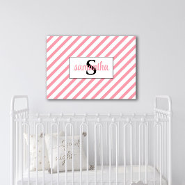 Impressão de Monograma de Nome em Tela Esticada