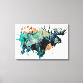 Impressão de Moose de Aquarela