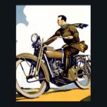 Impressão de Moto Antiga Art Déco<br><div class="desc">Impressão de Moto Antiga Art Déco</div>