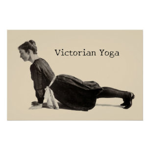 Impressão de Mulher de Yoga Vitoriana Antiga na Po