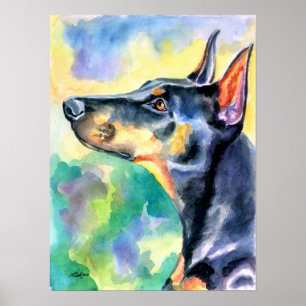 Impressão de Muro do Doberman Pinscher