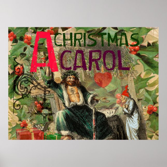 Impressão de Natal Carol Scrooge Foliday Art (Frente)