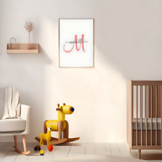 Impressão de Nome do Monograma Personalizado | Chi