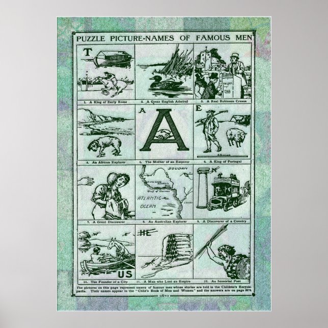 Impressão de Nomes de Imagem de quebra-cabeça (Frente)