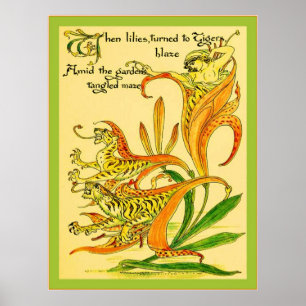 Impressão de Nouveau da arte do vintage do ~ dos