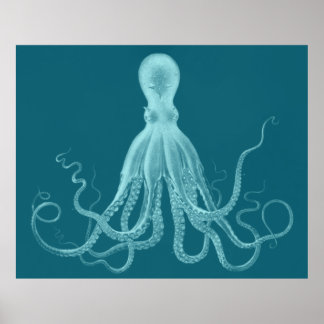Impressão de Octopus Triptych de Tamanho Superior 