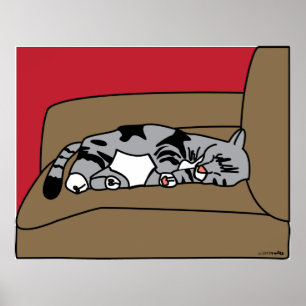 Impressão de Olivia do gato do sono