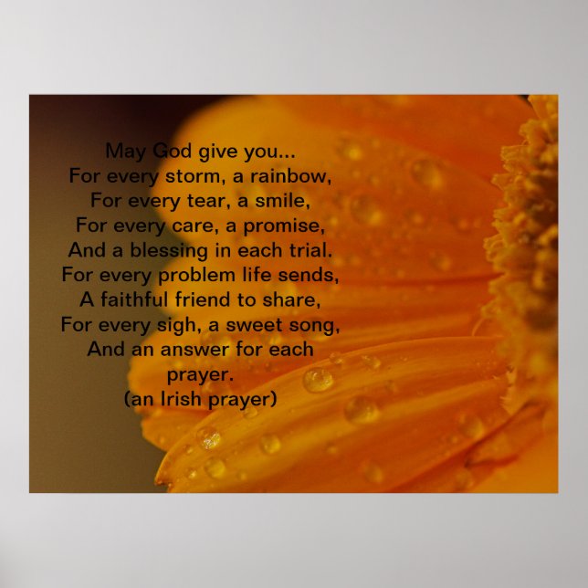Impressão de Oração Irlandesa (Frente)