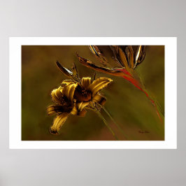 impressão de "OURO LILLIES"