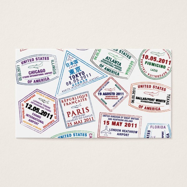 Impressão de Padrão de Carimbo do Passport (Frente)