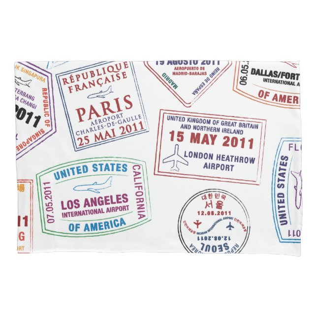 Impressão de Padrão de Carimbo do Passport (Frente)