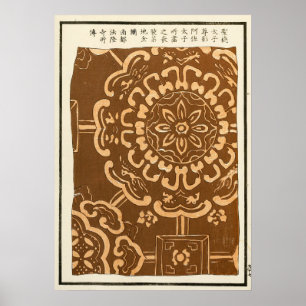 Impressão de padrão de esmalte chinês de 1880