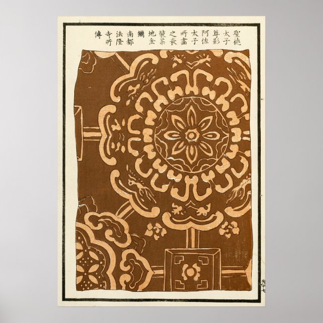 Impressão de padrão de esmalte chinês de 1880 (Frente)