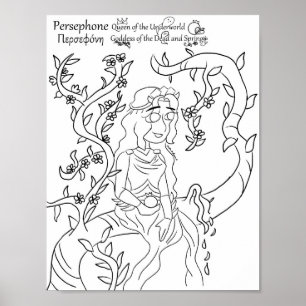 Impressão de Página de Coloração do Perséfone