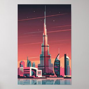 Impressão de Paisagem de Cidade de Dubai Elegance