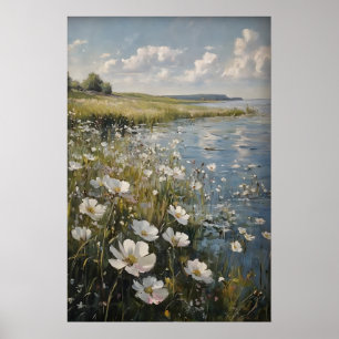 Impressão de Paisagem de Primavera, Campo de Flore
