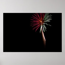 Impressão de Palma Vermelha e Verde