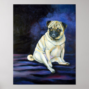 Impressão de Parede de Pug