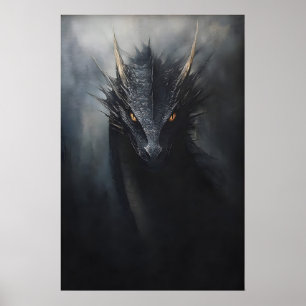 Impressão de Parede do Dragão Negro, Goblincore So
