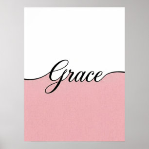 Impressão de Parede Minimalista Elegância Cursiva