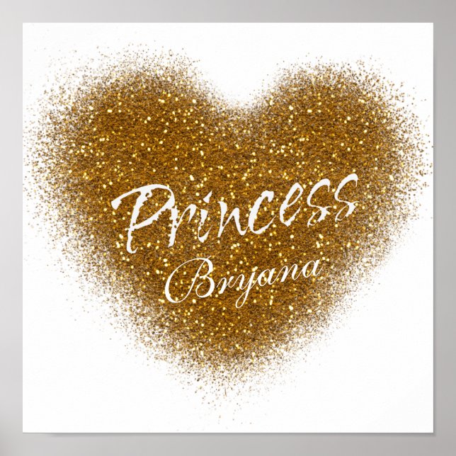 Impressão de parede para berçário em glitter doura (Frente)