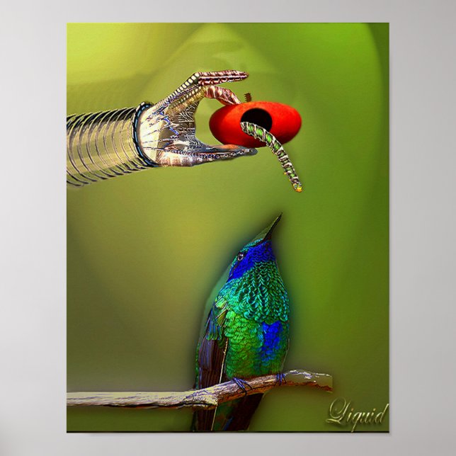 Impressão de Pássaro Anorior (Frente)