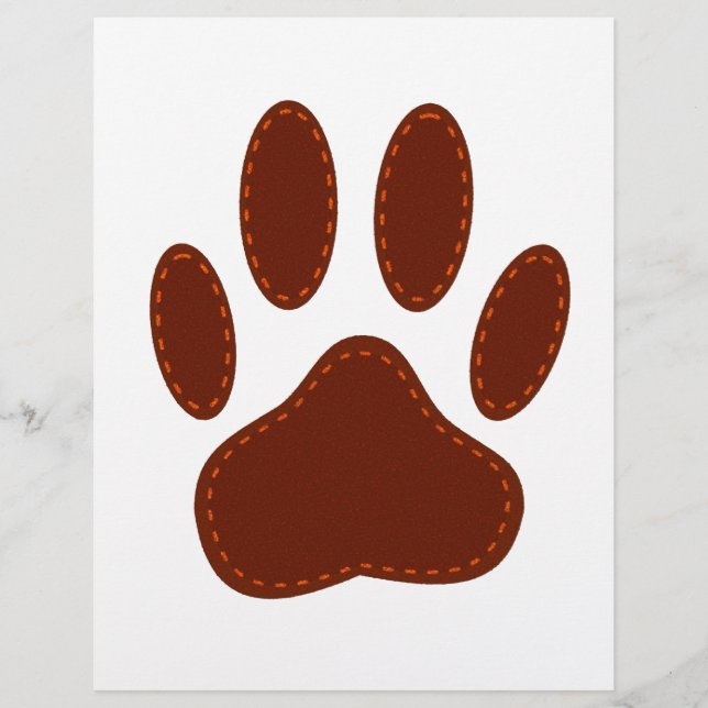 Impressão de Pata de Cachorro com Título (Frente)