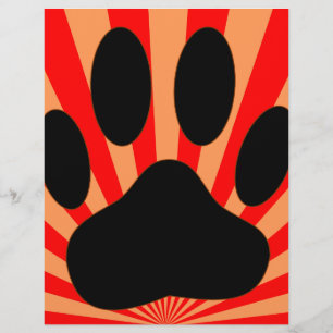 Impressão de Pata de Cachorro Radiante