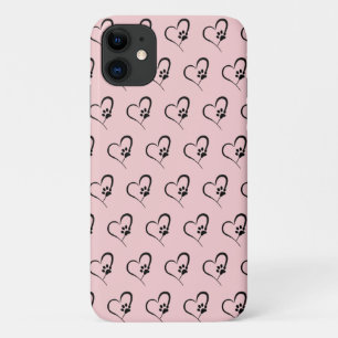 Impressão de pata de cão na capas de iphone de c