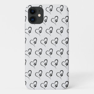 Impressão de pata de cão na capas de iphone de c
