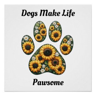 Impressão de Pata de Girassol